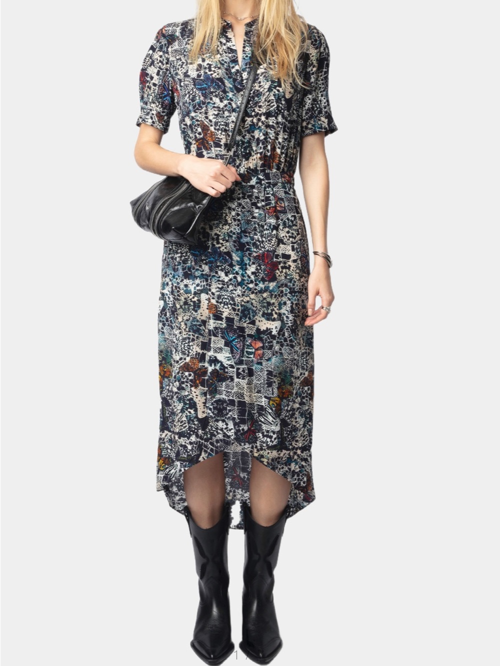 Zadig & Voltaire Rimas Soft Butterflies Midi Dress